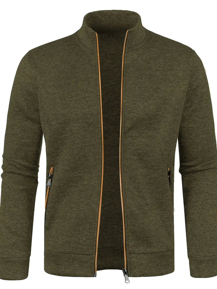 Men’s Full-Zip Jacket with Stand-Up Collar