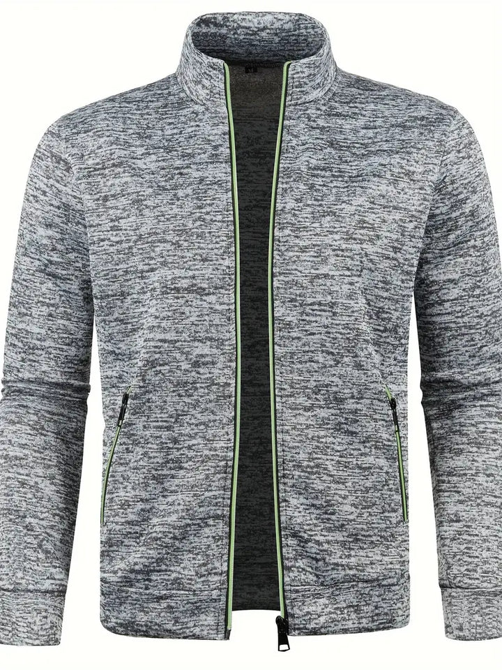 Men’s Full-Zip Jacket with Stand-Up Collar