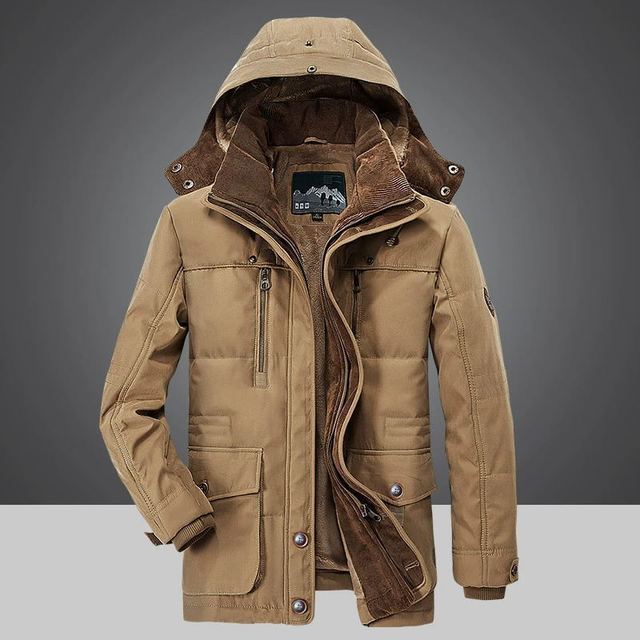 Men’s Hooded Jacket with Multiple Closures