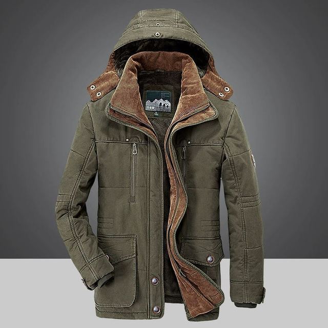 Men’s Hooded Jacket with Multiple Closures