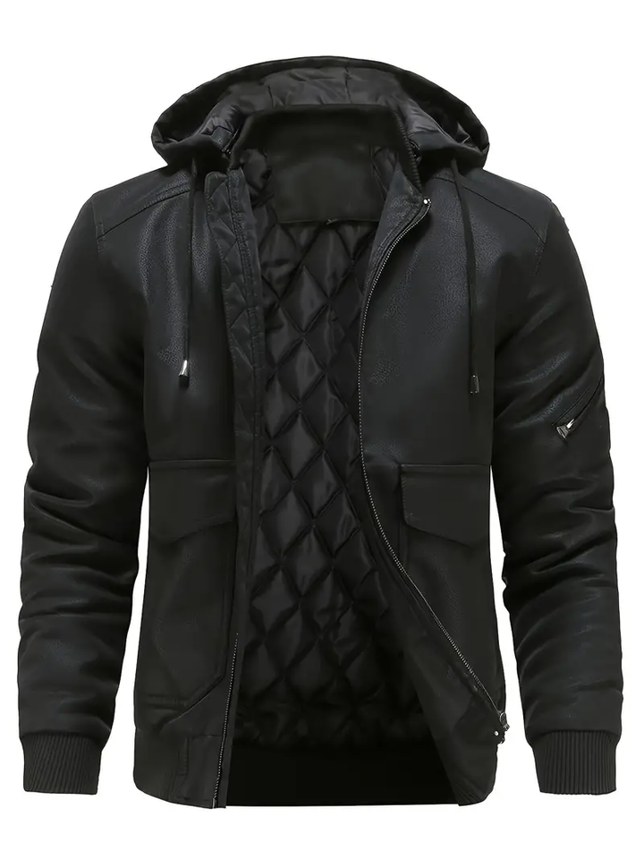 Men’s Hooded Jacket with Quilted Lining