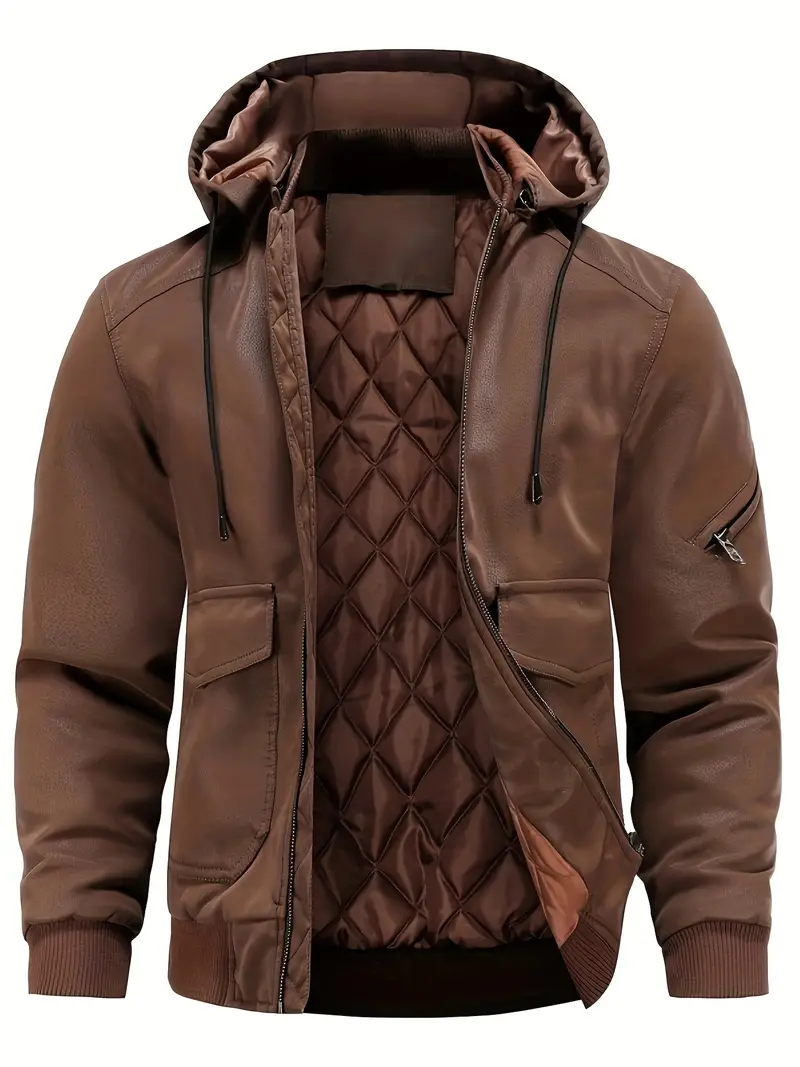 Men’s Hooded Jacket with Quilted Lining
