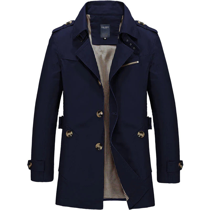 Men’s Jacket with Button Closure and Collar