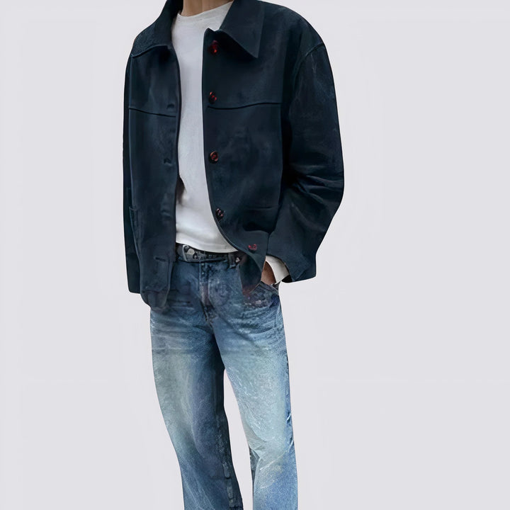 Men’s Jacket with Collar and Buttons