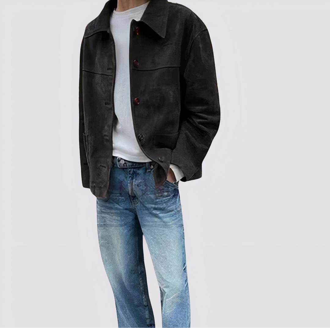 Men’s Jacket with Collar and Buttons