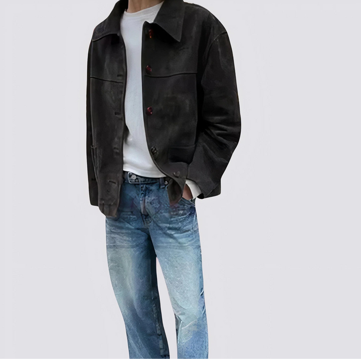 Men’s Jacket with Collar and Buttons