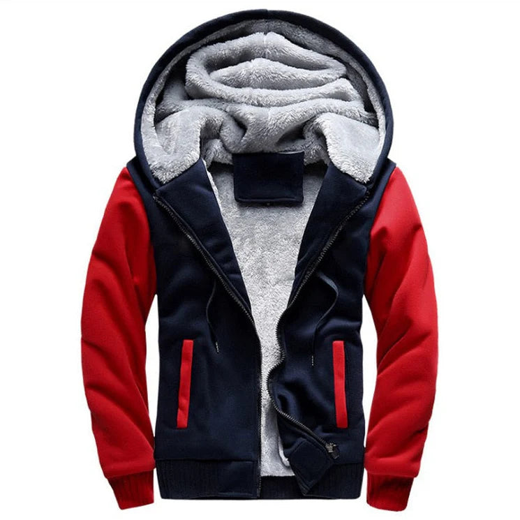 Men’s Jacket with Hood and Textured Lining