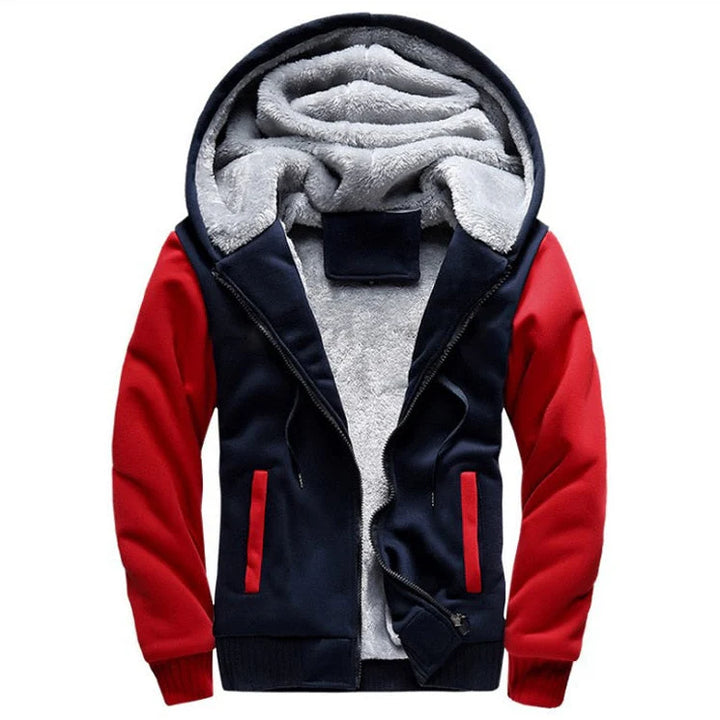 Men’s Jacket with Hood and Textured Lining