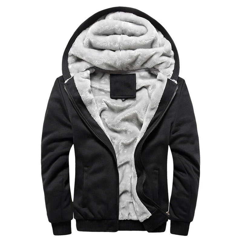 Men’s Jacket with Hood and Textured Lining