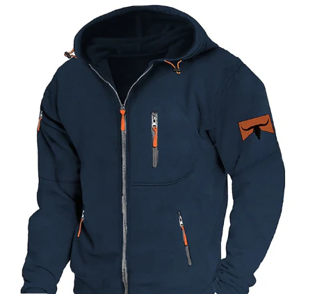 Men’s Jacket with Hood and Zipper