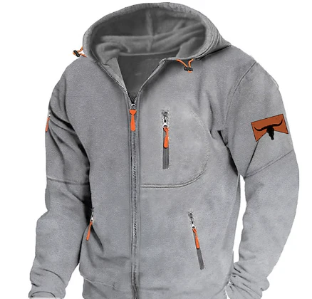 Men’s Jacket with Hood and Zipper