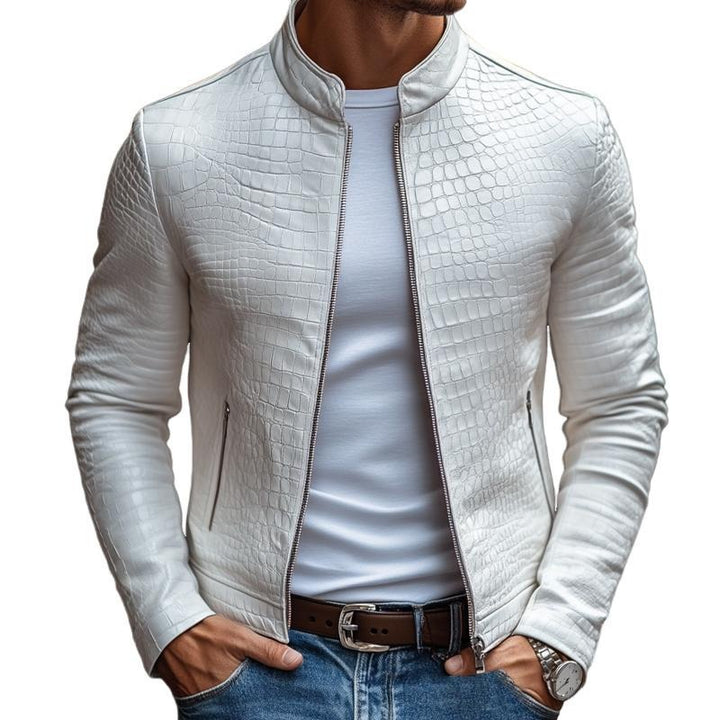 Men’s Jacket with Texture and Zip Pockets