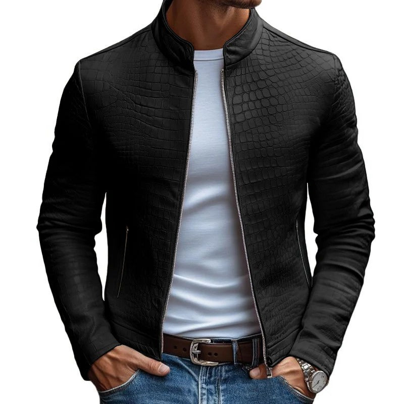 Men’s Jacket with Texture and Zip Pockets