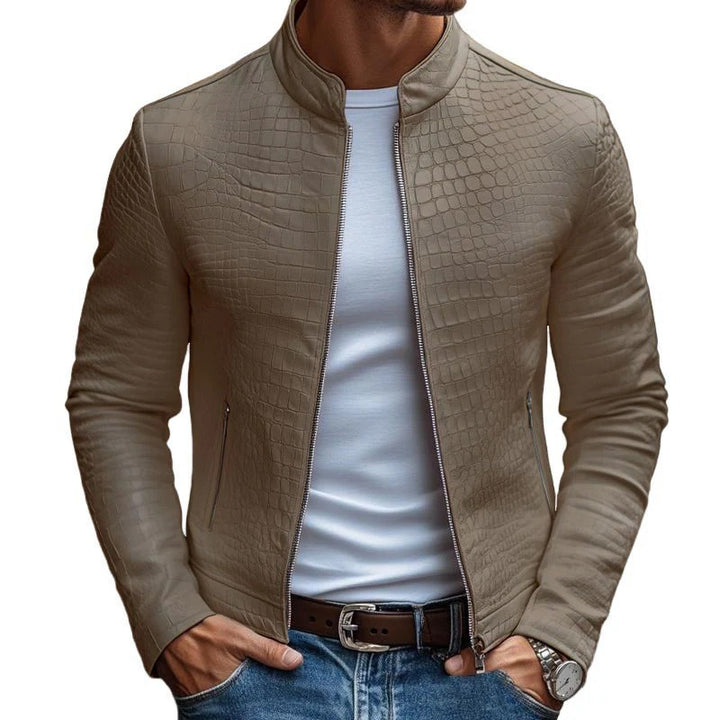 Men’s Jacket with Texture and Zip Pockets