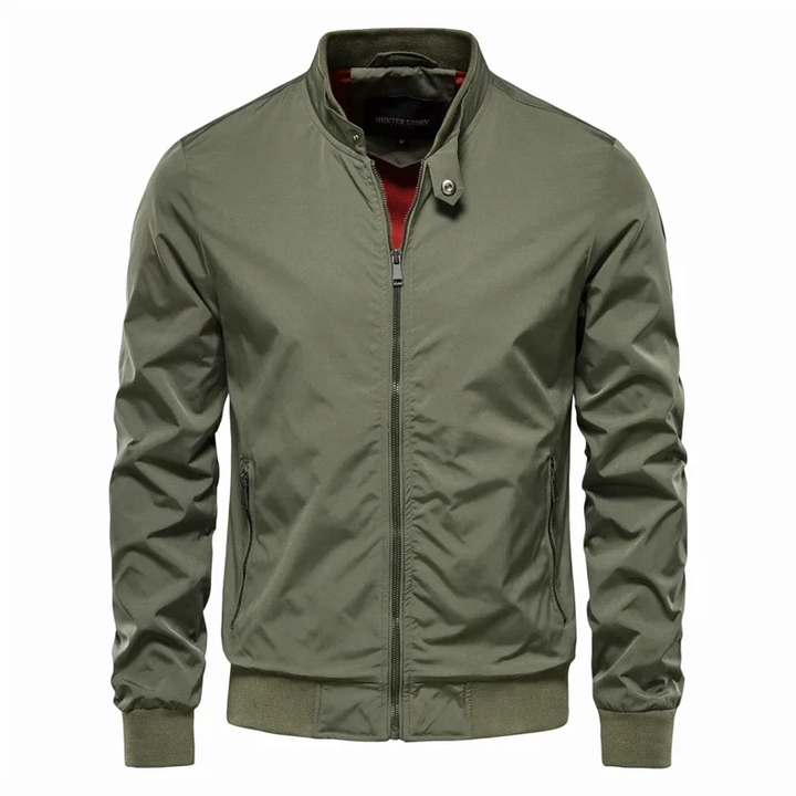 Men’s Jacket with Zip Closure and Pockets