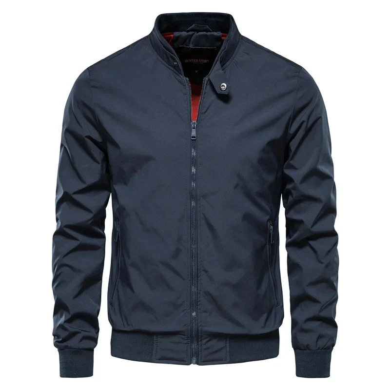 Men’s Jacket with Zip Closure and Pockets