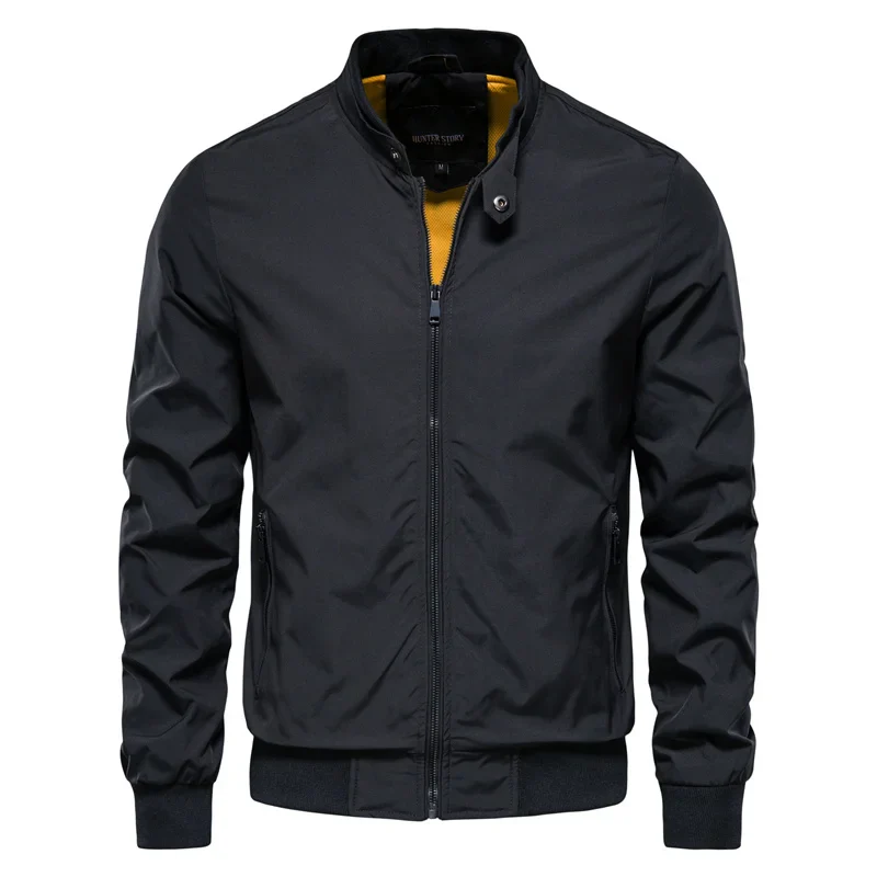 Men’s Jacket with Zip Closure and Pockets