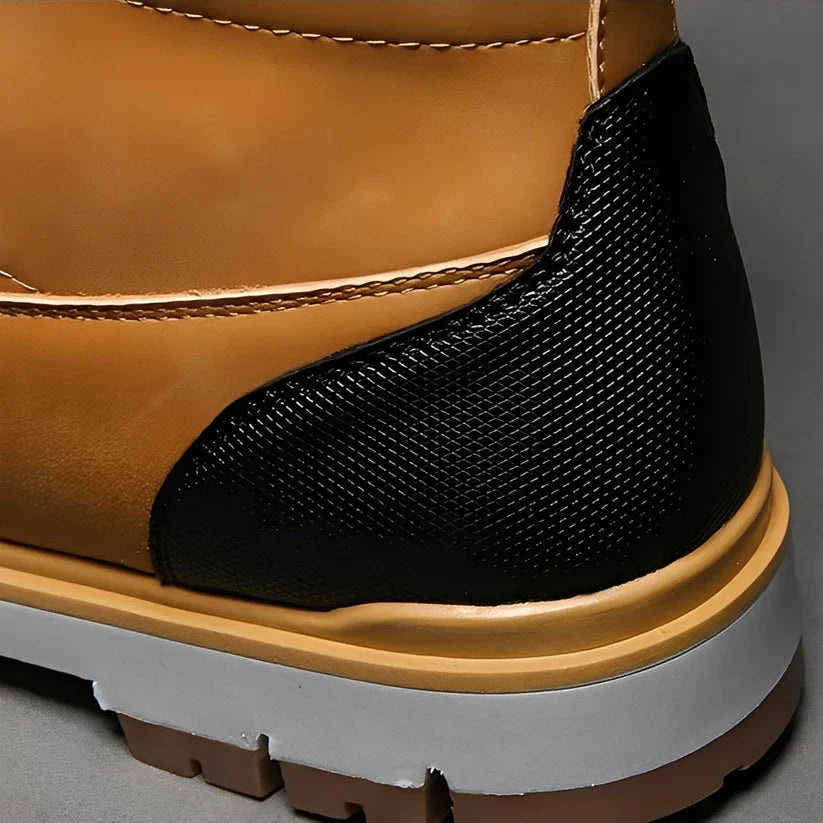 Men’s Lace-Up Boots with Faux Fur Lining