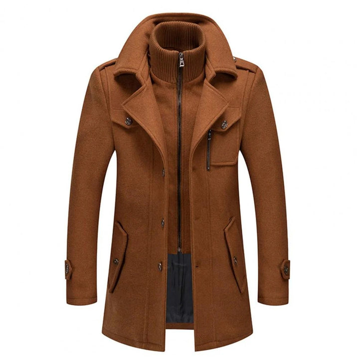 Men’s Layered Coat with Collar