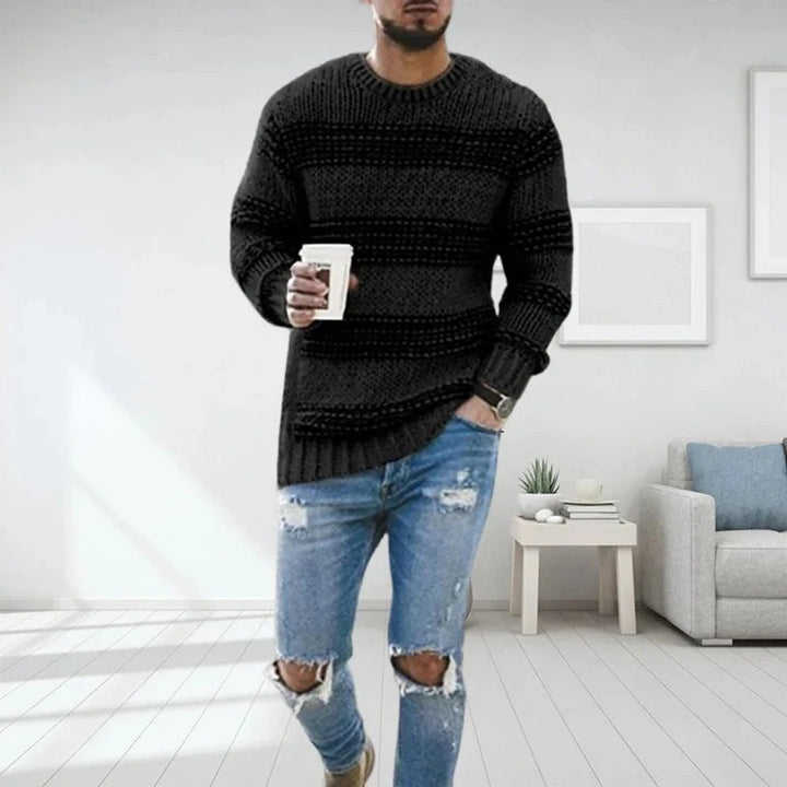 Men’s Long-Sleeve Striped Sweater
