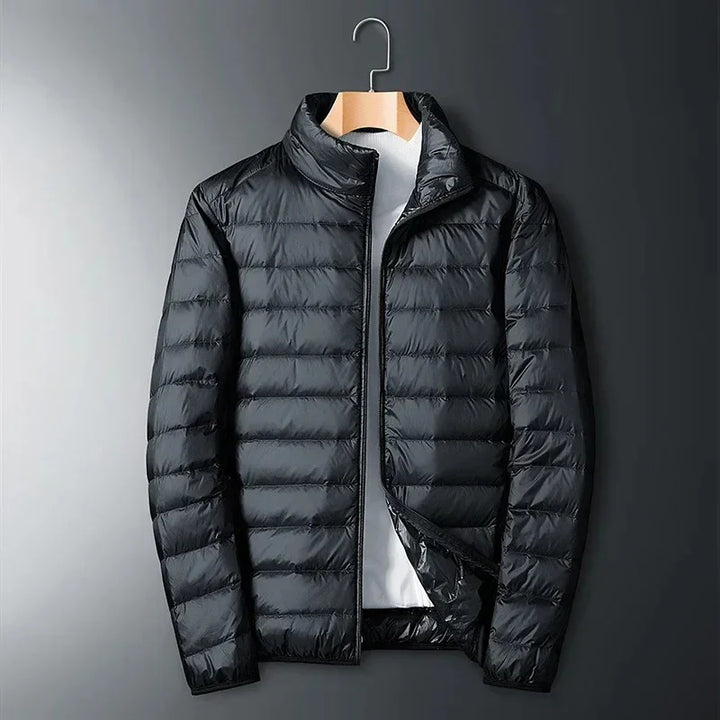 Men’s Puffer Jacket with Stand-Up Collar