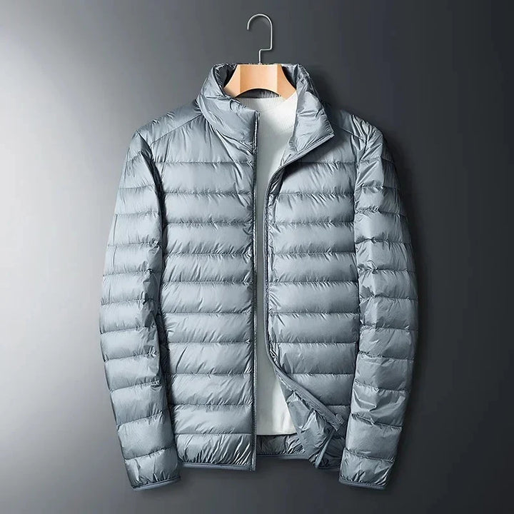 Men’s Puffer Jacket with Stand-Up Collar