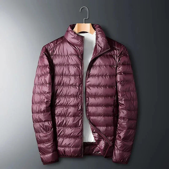 Men’s Puffer Jacket with Stand-Up Collar