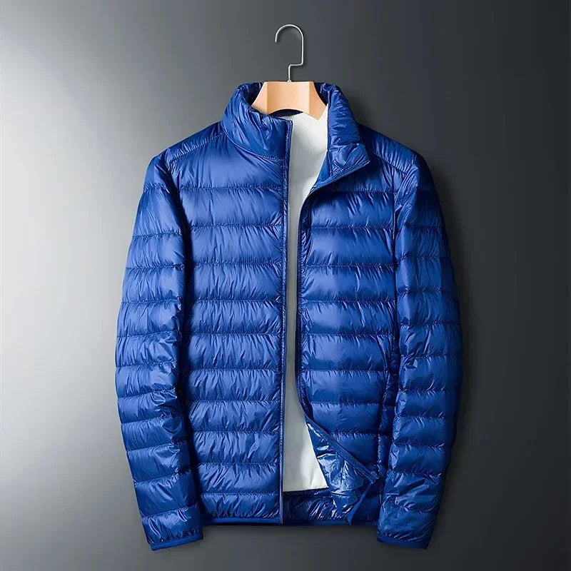 Men’s Puffer Jacket with Stand-Up Collar