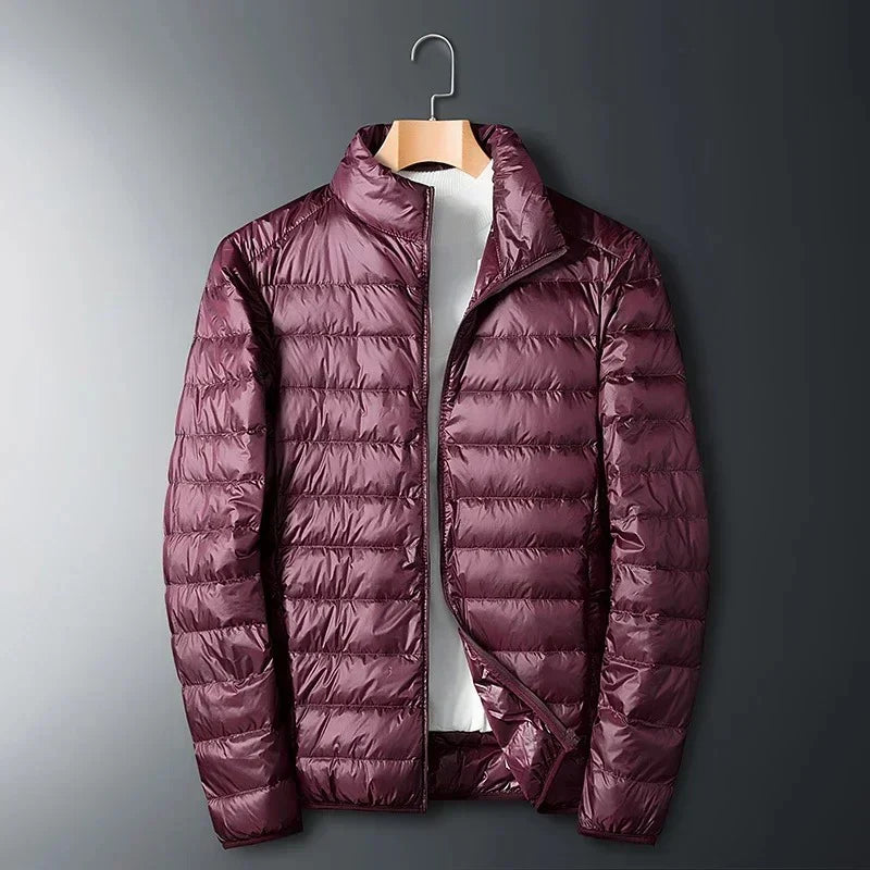 Men’s Quilted Jacket with Stand-Up Collar