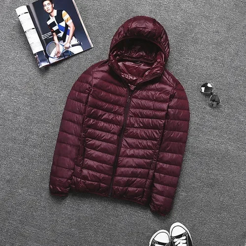 Men’s Quilted Puffer Jacket with Hood