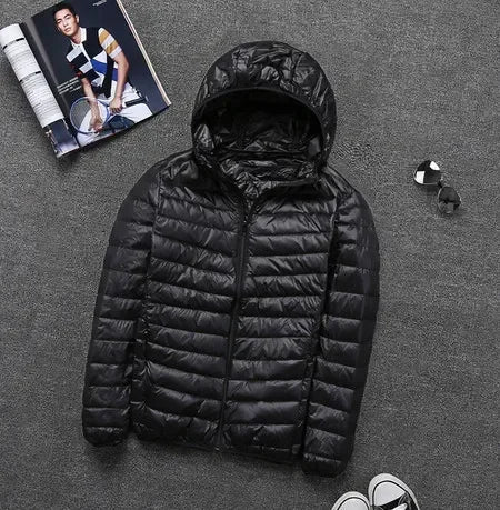 Men’s Quilted Puffer Jacket with Hood