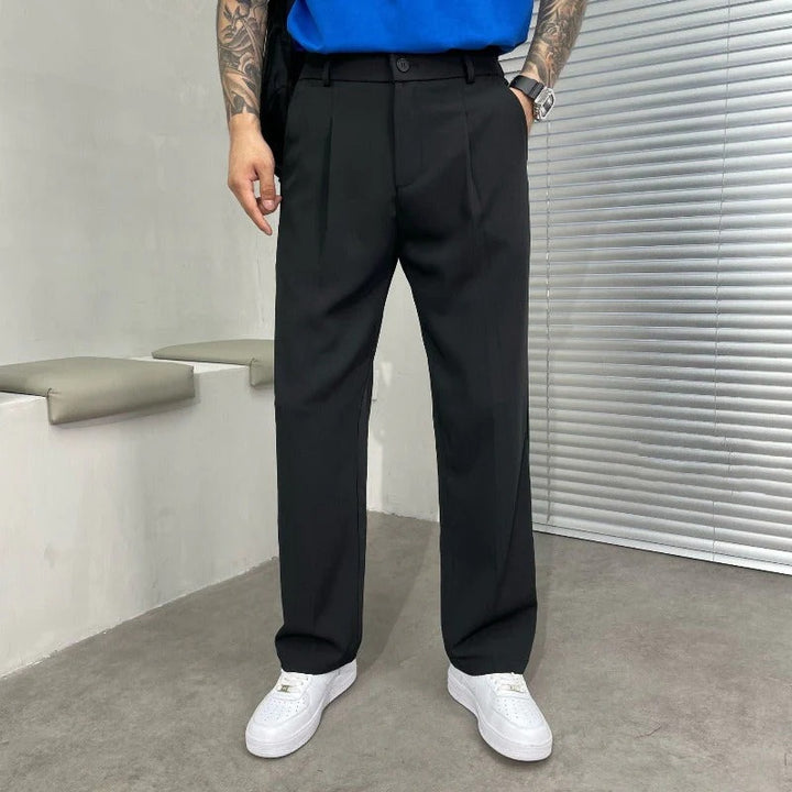 Men’s Straight-Leg Plain Trousers