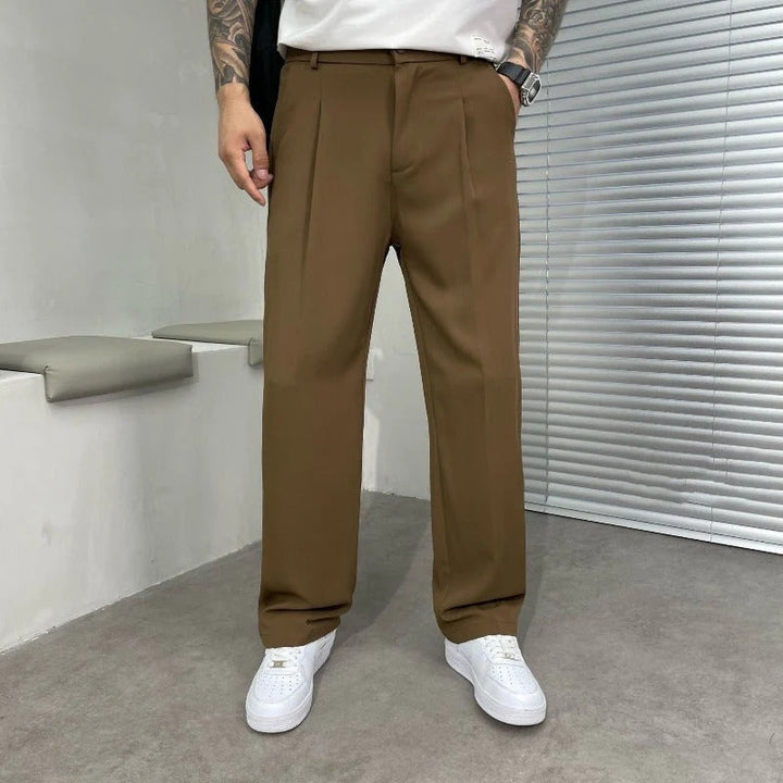 Men’s Straight-Leg Plain Trousers