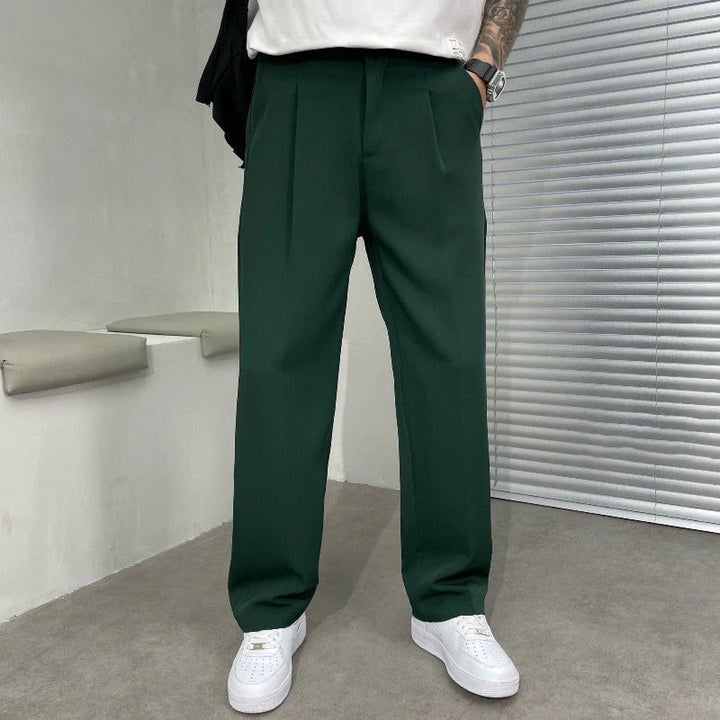 Men’s Straight-Leg Plain Trousers