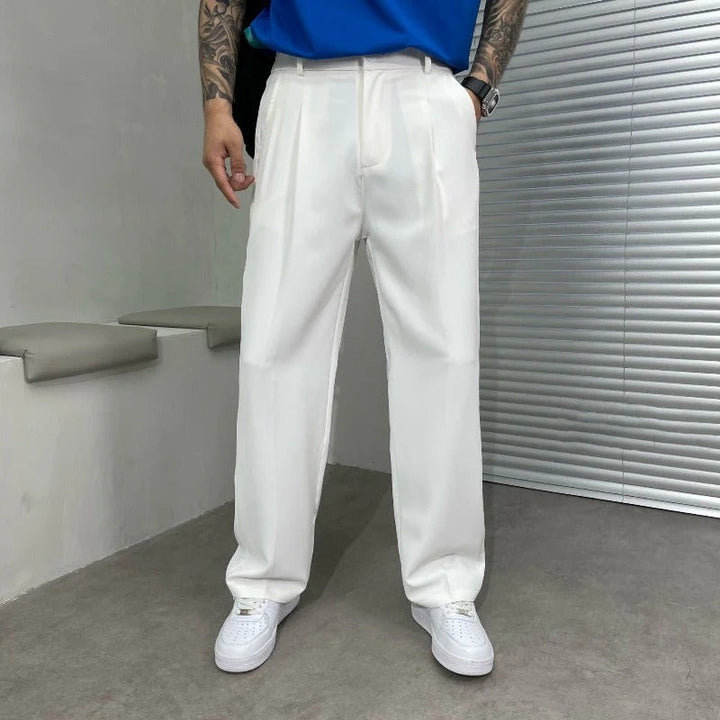 Men’s Straight-Leg Plain Trousers