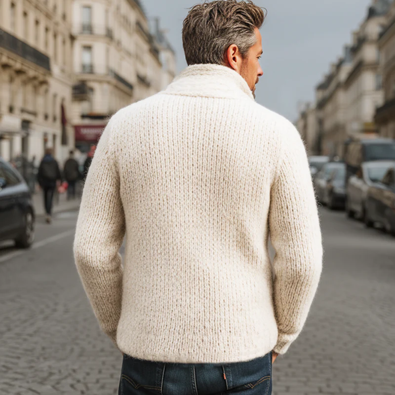 Men’s Vest with High Collar and Flap Pockets