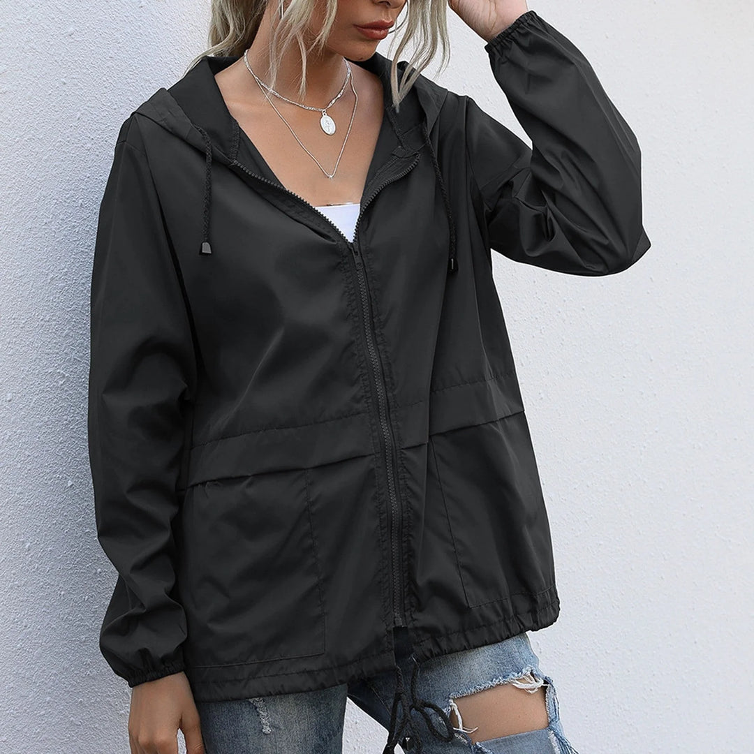Women | Lightweight jacket with hood and straight fit