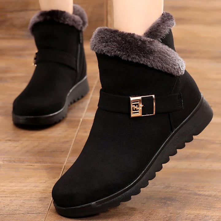 Women’s Ankle Boots with Faux-Fur Trim