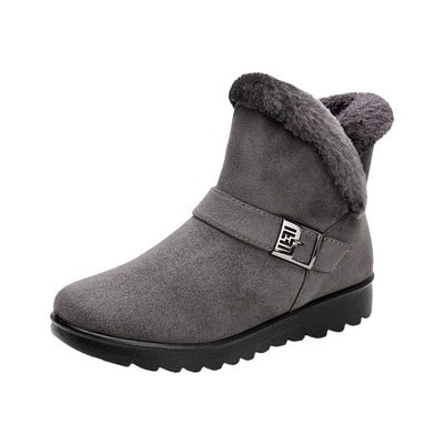 Women’s Ankle Boots with Faux-Fur Trim