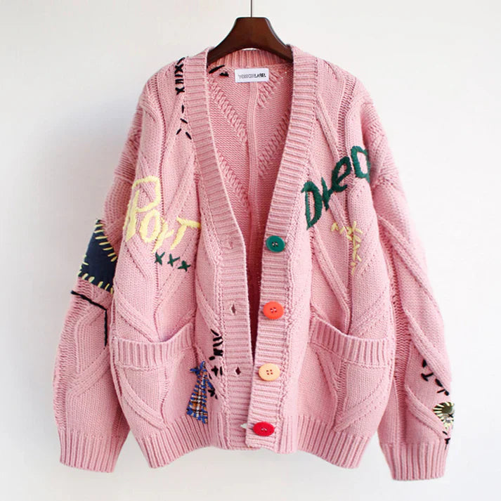 Women’s Cardigan with V-Neck and Pockets