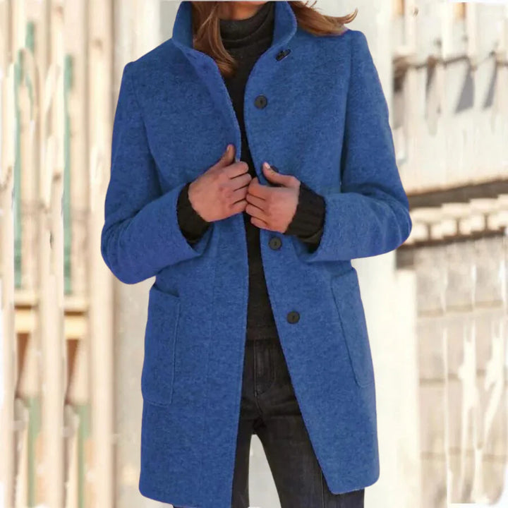 Women’s Coat with Stand-Up Collar