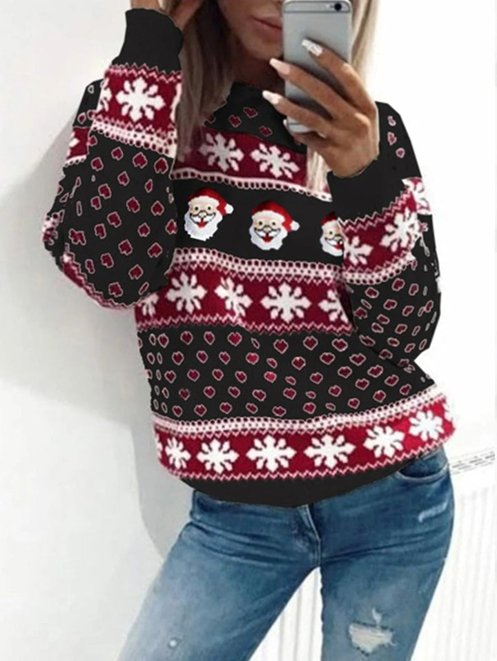Women’s Crew Neck Sweater with Patterns
