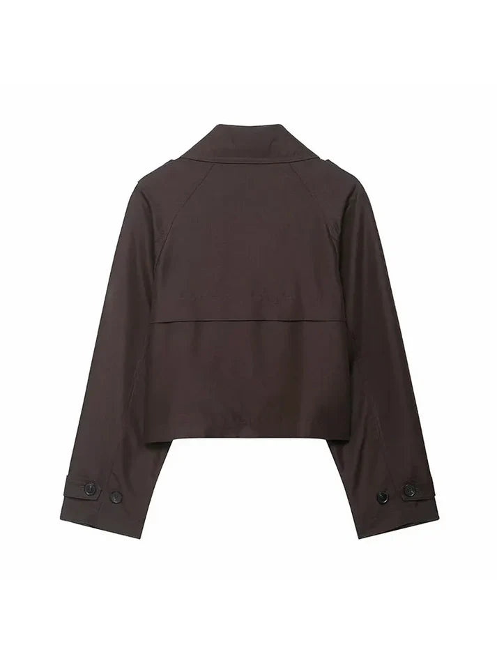 Women’s Cropped Jacket with Buttons