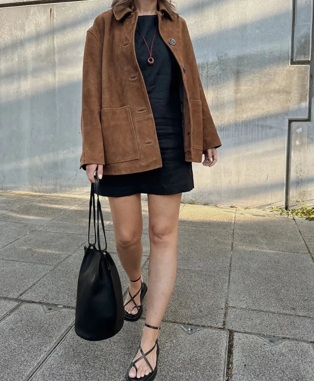 Women’s Jacket with Button Closure and Patch Pockets