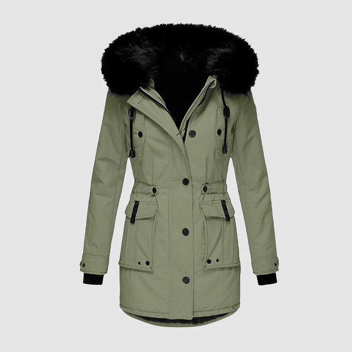 Women’s Jacket with Faux Fur Hood