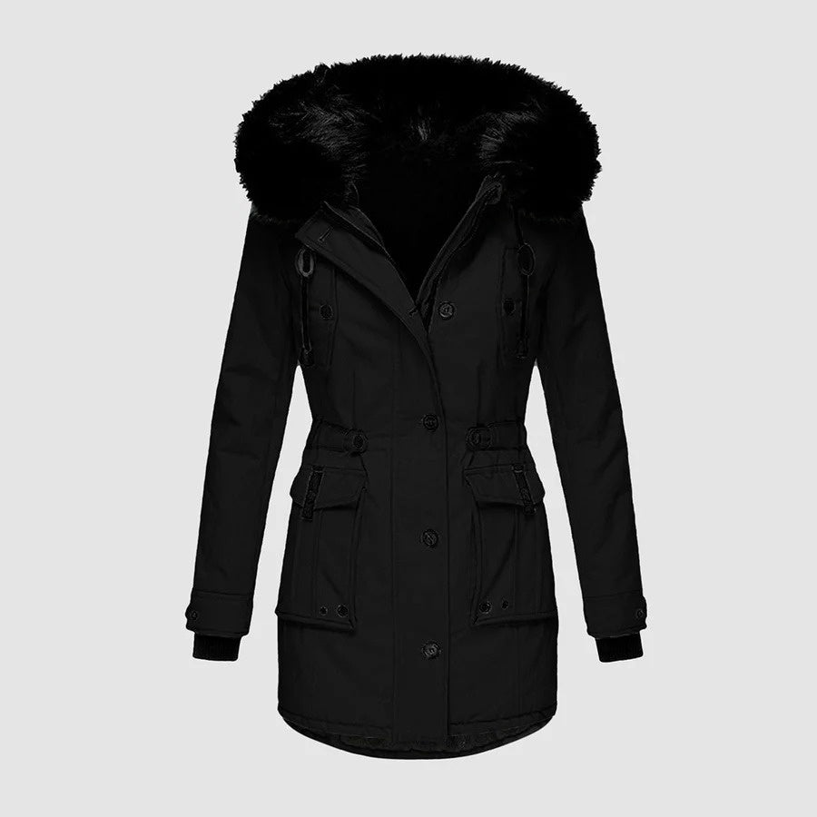 Women’s Jacket with Faux Fur Hood