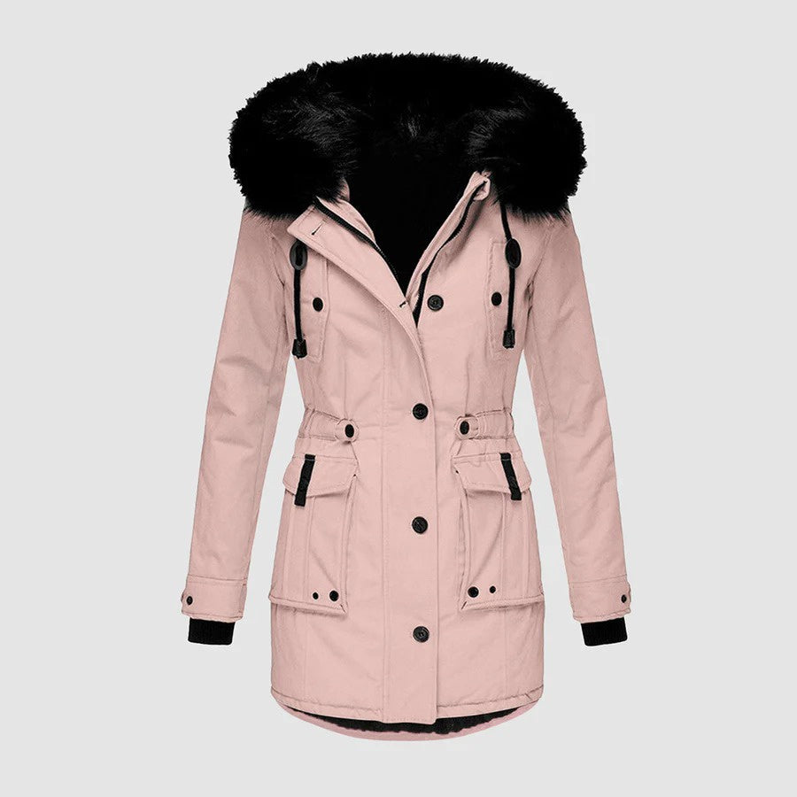 Women’s Jacket with Faux Fur Hood