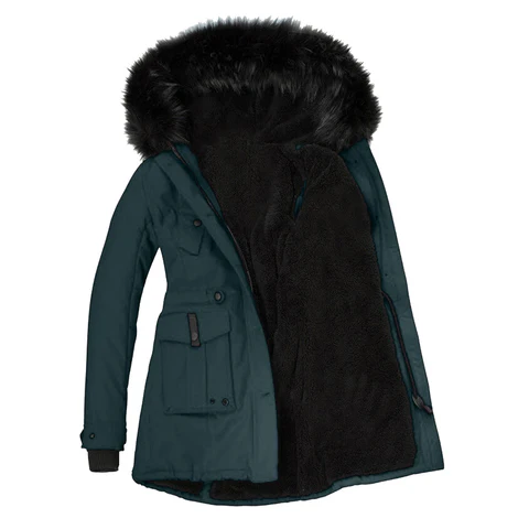 Women’s Jacket with Faux Fur Hood