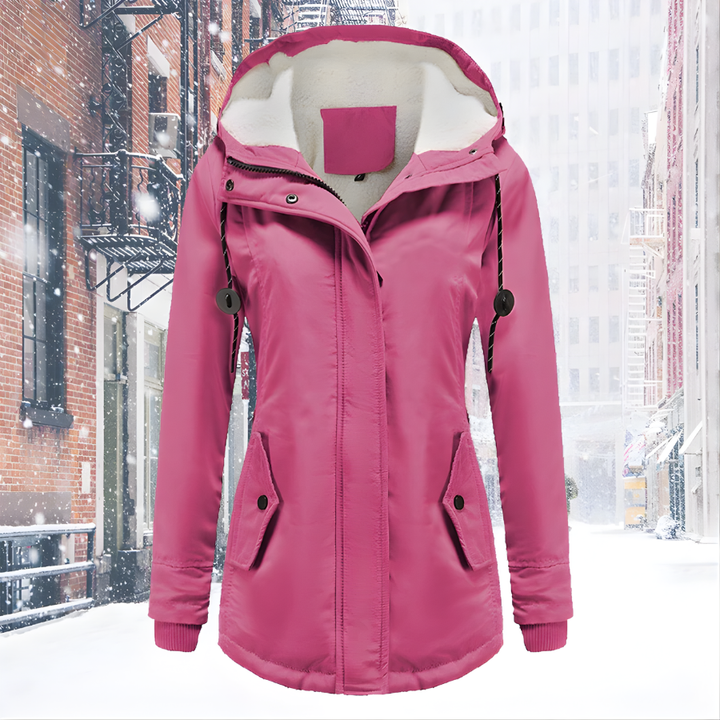 Women’s Jacket with Hood and Textured Lining