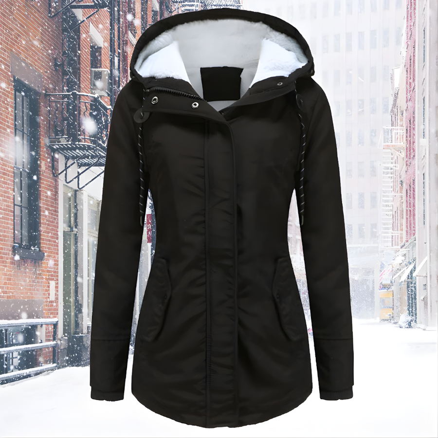 Women’s Jacket with Hood and Textured Lining